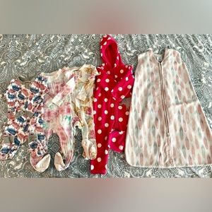 Baby Girl 12 Month Pajama Bundle + Halo Sleepsack
